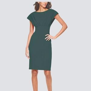 CALVIN KLEIN Boatneck Crepe Sheath Dress: size 16